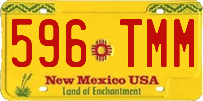NM license plate 596TMM