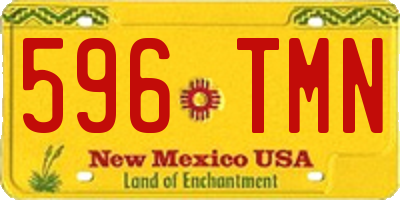NM license plate 596TMN