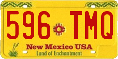 NM license plate 596TMQ