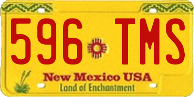 NM license plate 596TMS