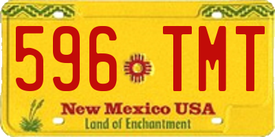 NM license plate 596TMT