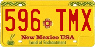 NM license plate 596TMX