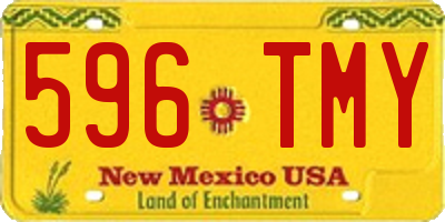 NM license plate 596TMY