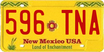 NM license plate 596TNA