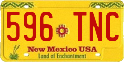 NM license plate 596TNC