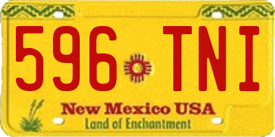 NM license plate 596TNI