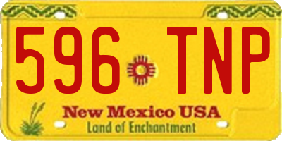 NM license plate 596TNP