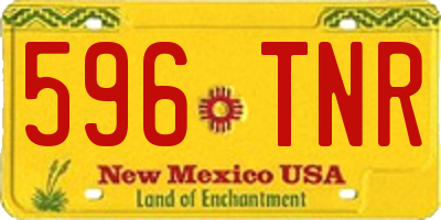 NM license plate 596TNR
