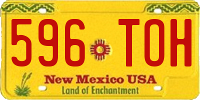 NM license plate 596TOH