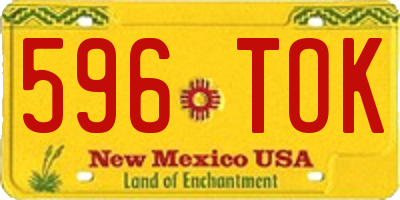 NM license plate 596TOK