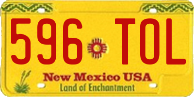 NM license plate 596TOL