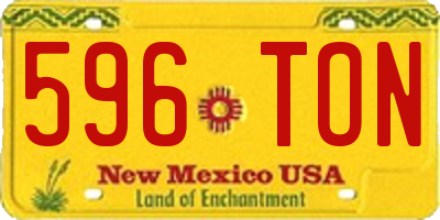 NM license plate 596TON
