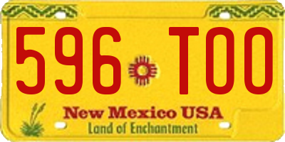 NM license plate 596TOO