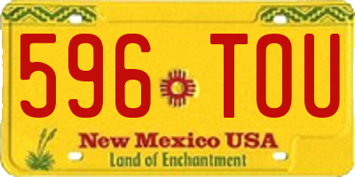 NM license plate 596TOU