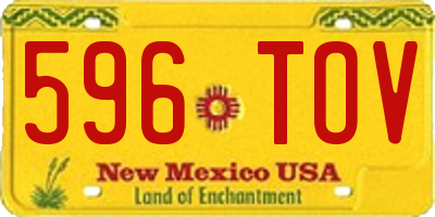 NM license plate 596TOV