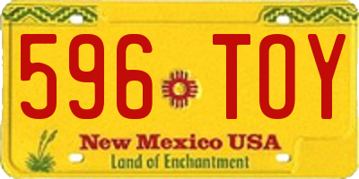NM license plate 596TOY