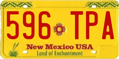NM license plate 596TPA