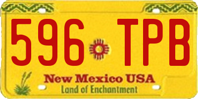 NM license plate 596TPB