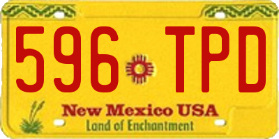 NM license plate 596TPD