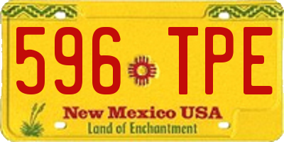 NM license plate 596TPE