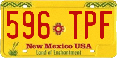 NM license plate 596TPF