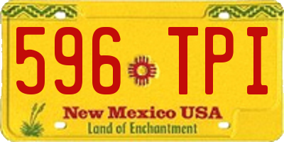 NM license plate 596TPI