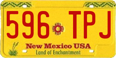 NM license plate 596TPJ