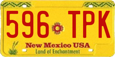 NM license plate 596TPK