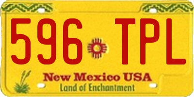 NM license plate 596TPL