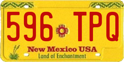 NM license plate 596TPQ