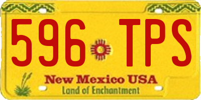 NM license plate 596TPS