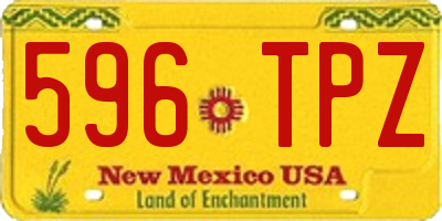 NM license plate 596TPZ