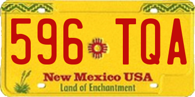 NM license plate 596TQA