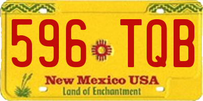NM license plate 596TQB