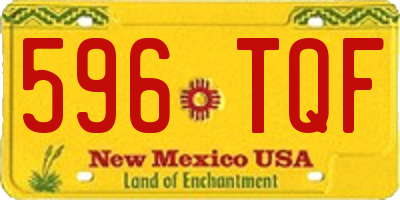 NM license plate 596TQF
