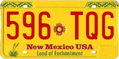 NM license plate 596TQG