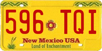 NM license plate 596TQI