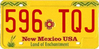 NM license plate 596TQJ