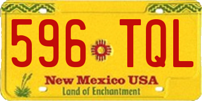 NM license plate 596TQL