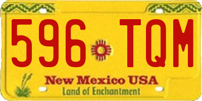 NM license plate 596TQM