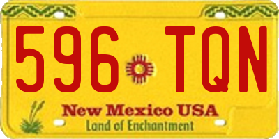 NM license plate 596TQN