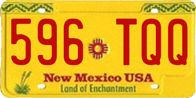 NM license plate 596TQQ
