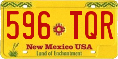 NM license plate 596TQR
