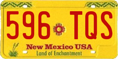 NM license plate 596TQS