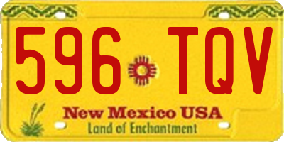 NM license plate 596TQV