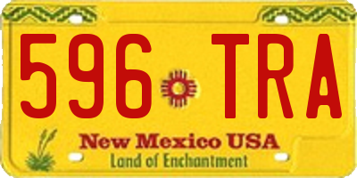 NM license plate 596TRA