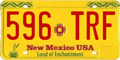 NM license plate 596TRF