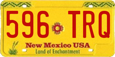 NM license plate 596TRQ
