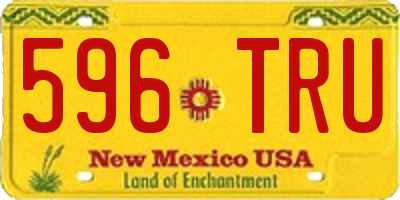 NM license plate 596TRU