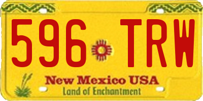 NM license plate 596TRW
